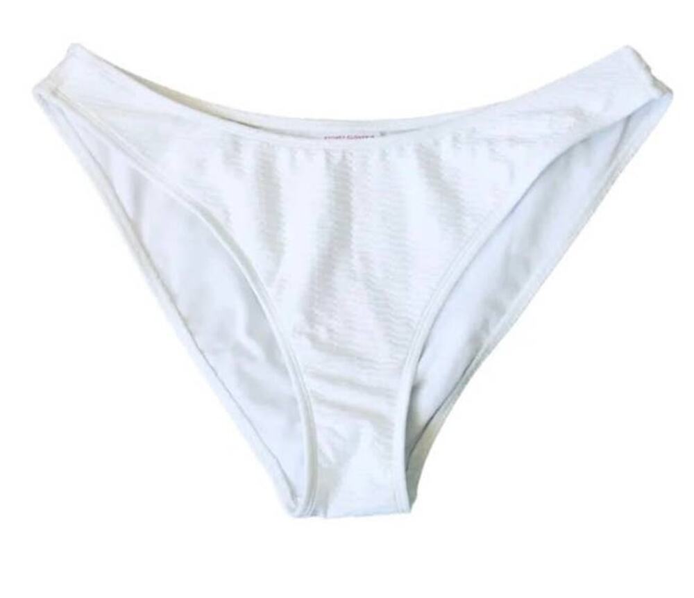 New Stoney Clover Lane White Swim Bikini Bottoms Size Large